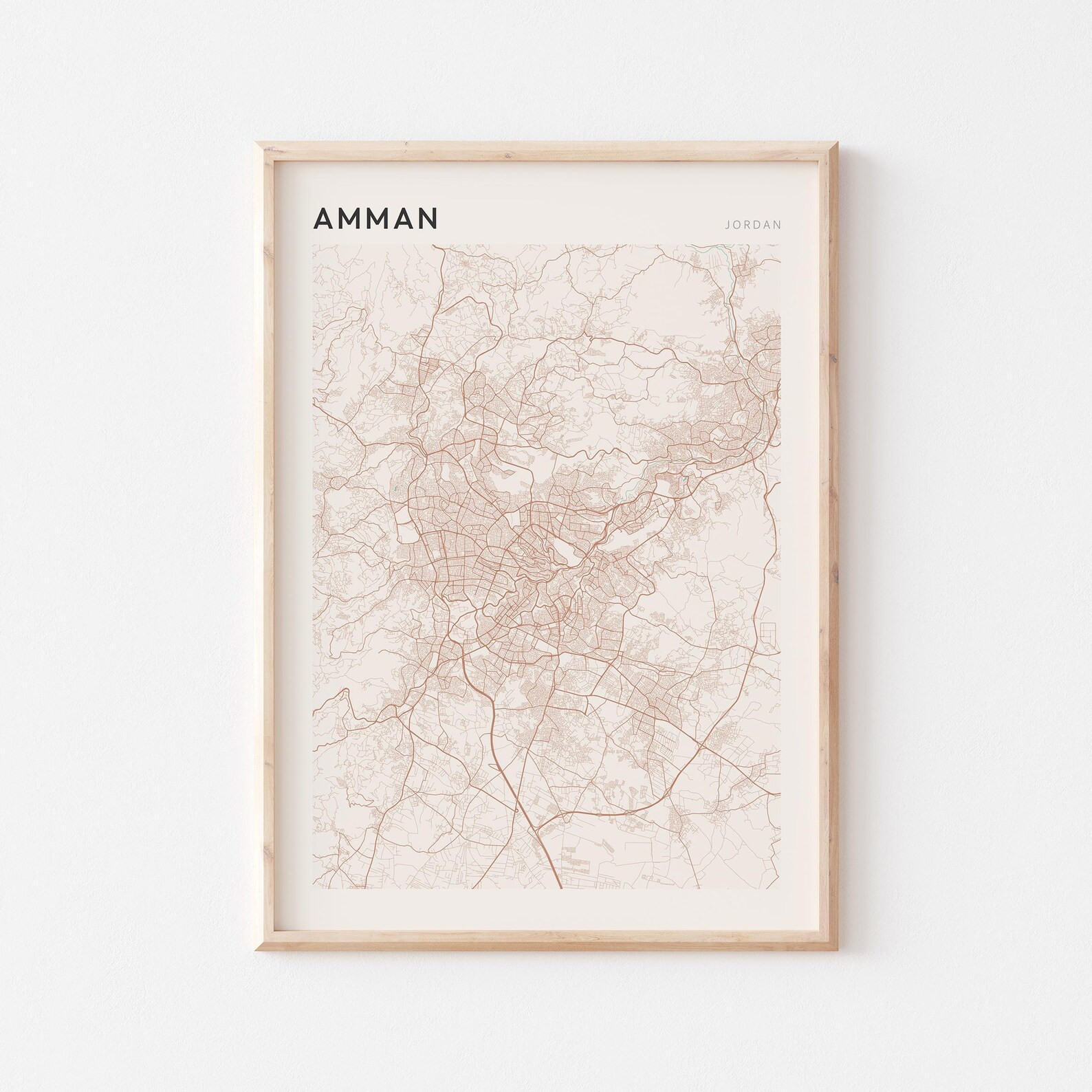Amman Map Poster, Amman Print, Amman Poster, Amman Wall Art, Jordan, Travel Gift, Minimalist Prin... | Etsy (US)