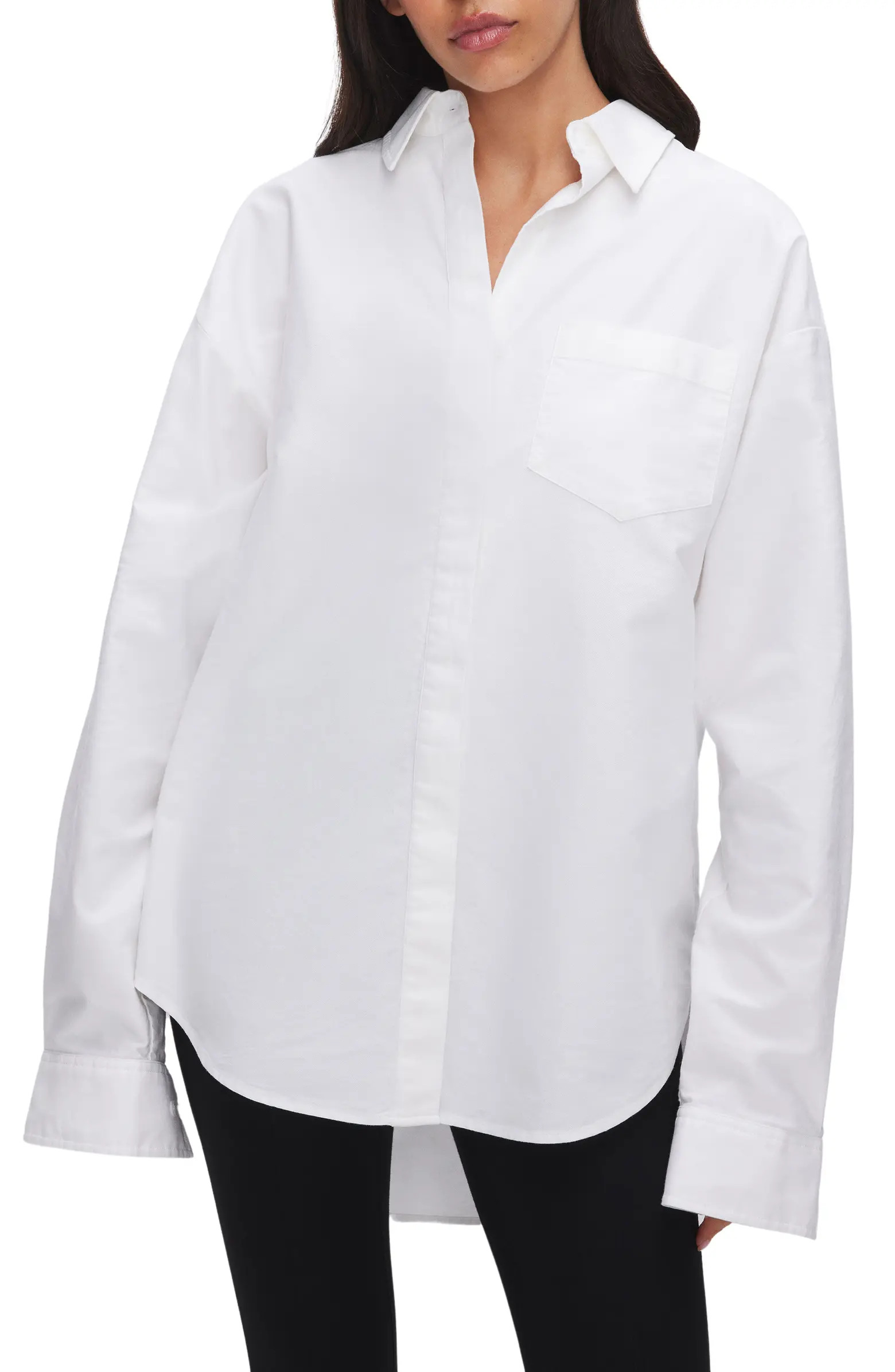 Good American Good Oxford Button-Up Shirt | Nordstrom | Nordstrom
