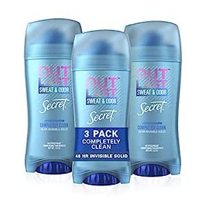 Secret Outlast Invisible Solid Antiperspirant Deodorant, Completely Clean, 2.6 Ounce (Pack of 3) | Amazon (US)