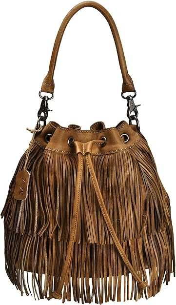 ZLYC Women Dip Dye Leather Boho Rogue Bag Fringe Bag Satchel Shoulder bag Handbag Crossbody Bag | Amazon (US)