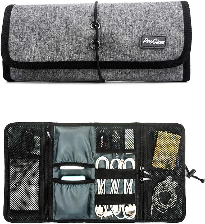 ProCase Accessories Bag Organizer, Universal Electronics Travel Gadgets Carrying Case Pouch for Char | Amazon (US)