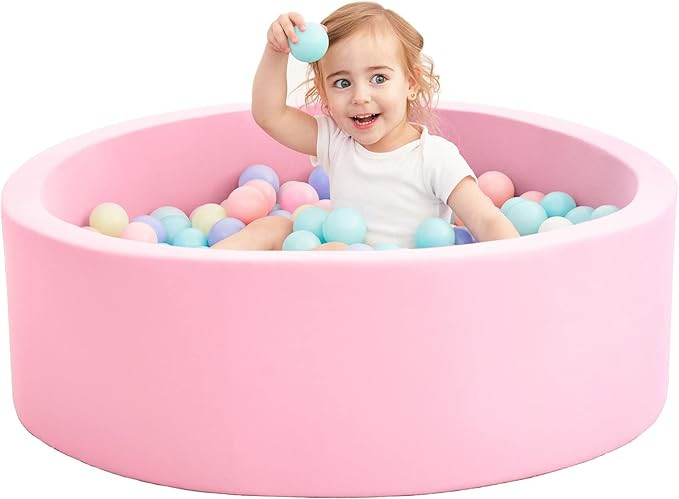 Foam Ball Pit for Toddlers, 35 Inch Baby Ball Pit Soft Round and Easy to Set or Clean, Baby Playp... | Amazon (US)
