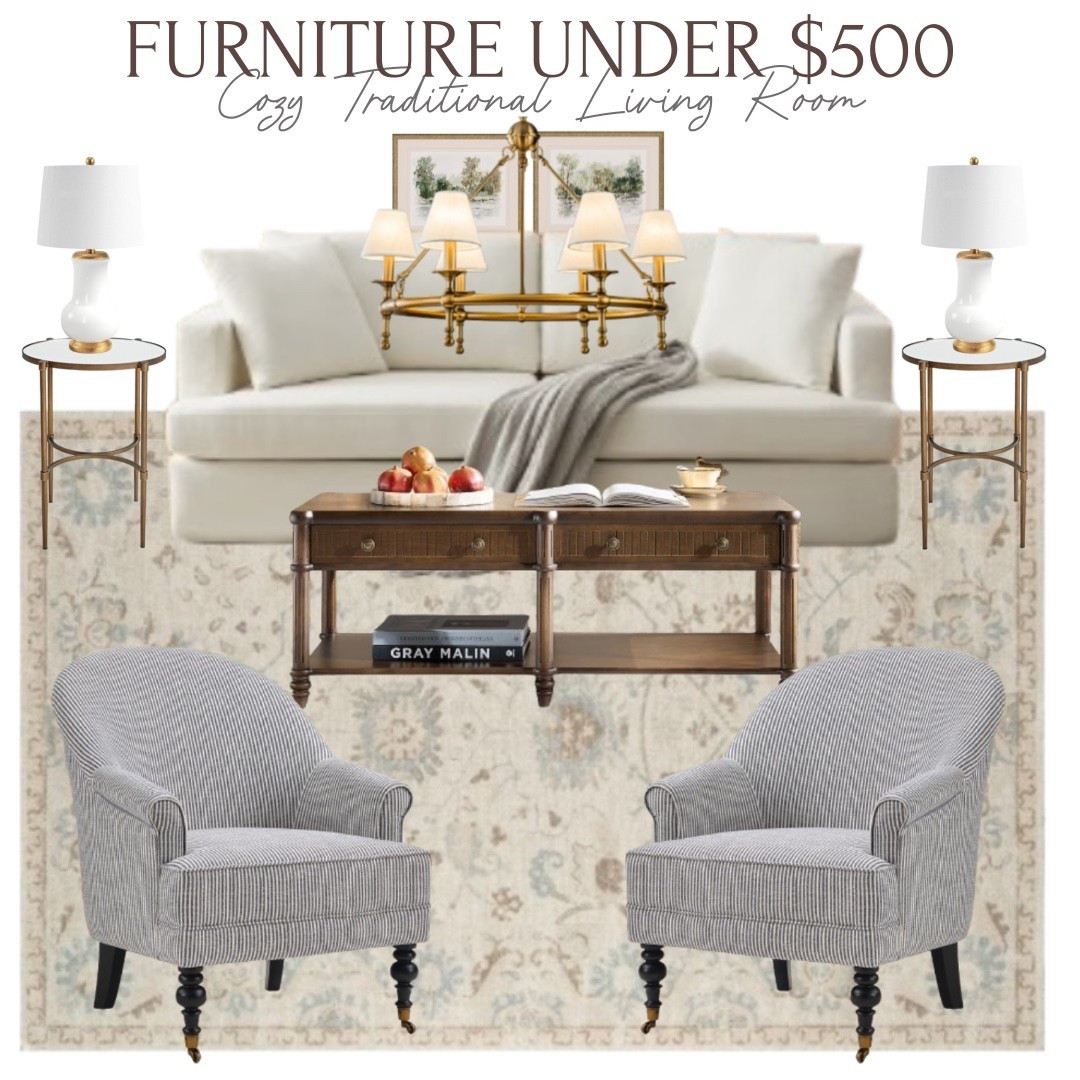 A cozy, classic living room design that never goes out of style, using all furniture finds under $500 🤍

#LTKSaleAlert #LTKHome
