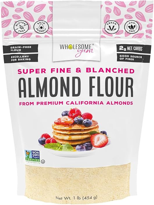 Wholesome Yum Premium Fine Blanched Almond Flour For Baking & More (16 oz / 1 lb) - Low Carb, Glu... | Amazon (US)