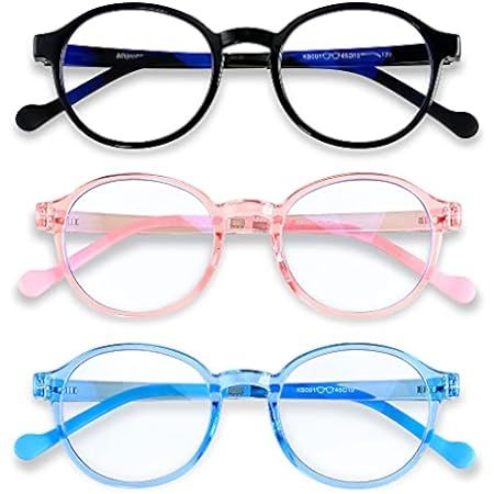 Blue Light Glasses for Kids 3 Pack Blue Light Blocking Glasses for Teen Boys Girls Age 3-10,Computer | Amazon (US)
