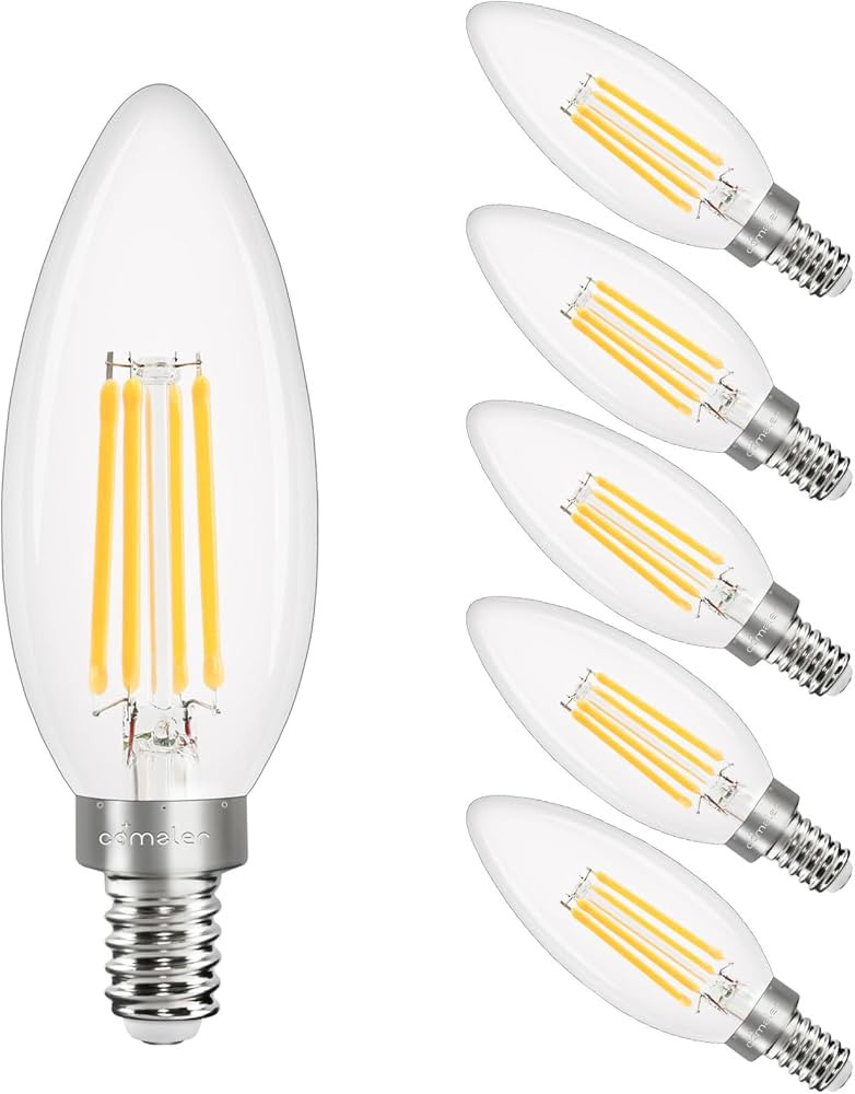 comzler E12 LED Candelabra Bulb Dimmable, 3000K Soft White Light 40W Equivalent Chandelier Light ... | Amazon (US)