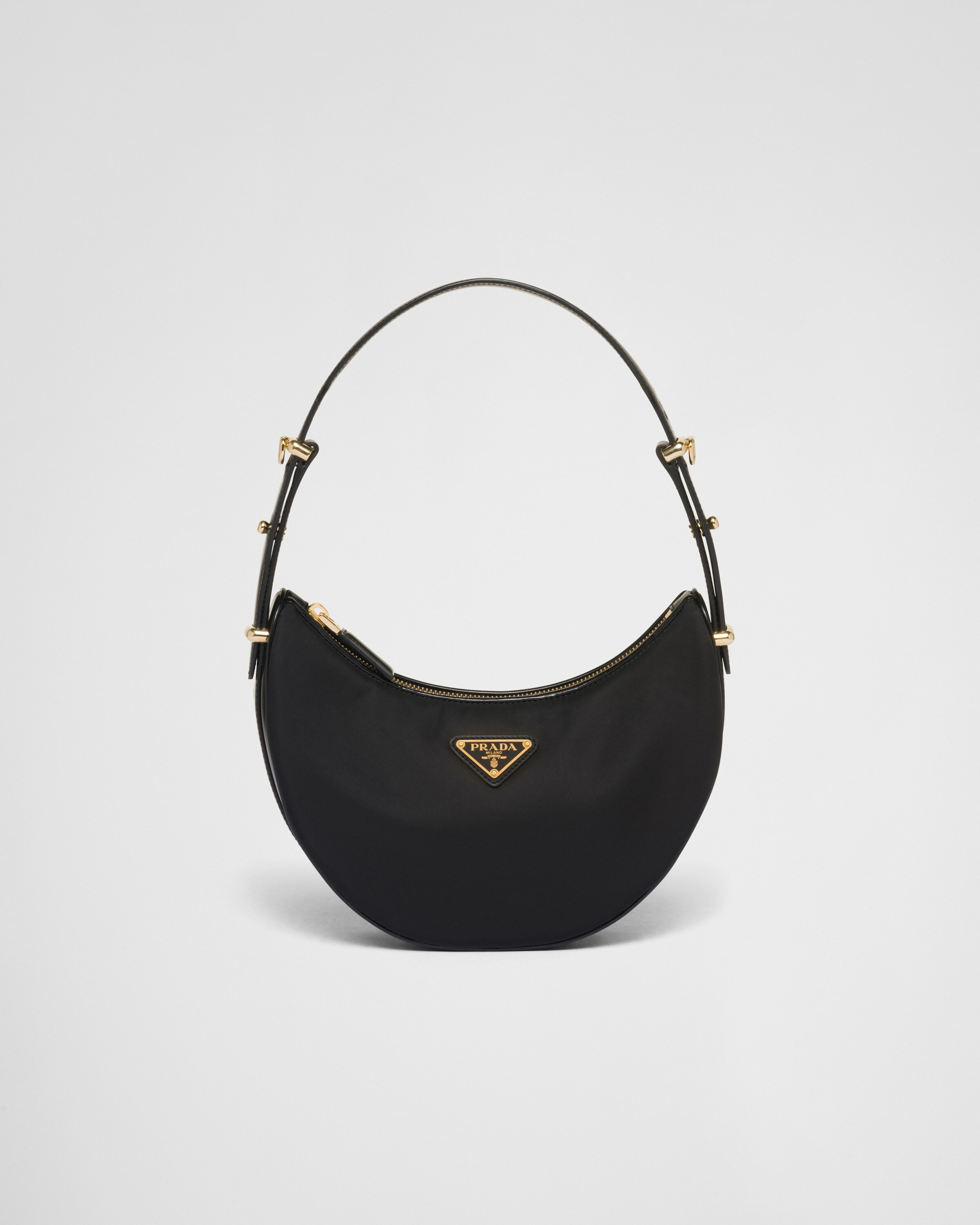 Prada Arqué Re-Nylon and brushed leather shoulder bag | Prada Spa US