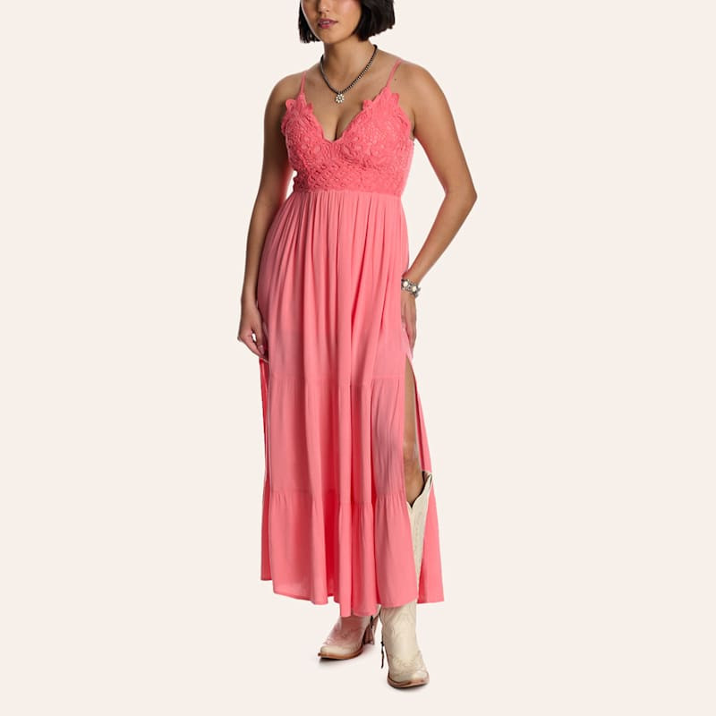 Blue B Women's Coral Tiered Woven Bralette Midi Dress | Cavender's