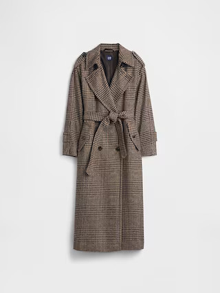 Wool-Blend Herringbone Trench Coat | Gap (US)