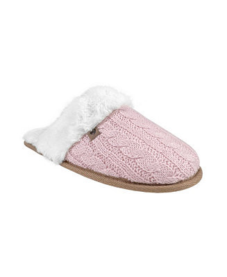 Women's Aria Faux Fur Scuff Slippers | Macy's