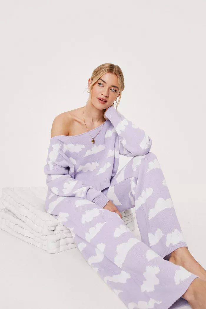 Cloud Knitted Sweater and Pants Lounge Set | Nasty Gal (US)