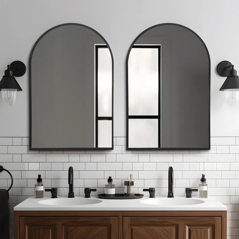 Vercher Arch Metal Wall Mirror (Set of 2) | Wayfair North America