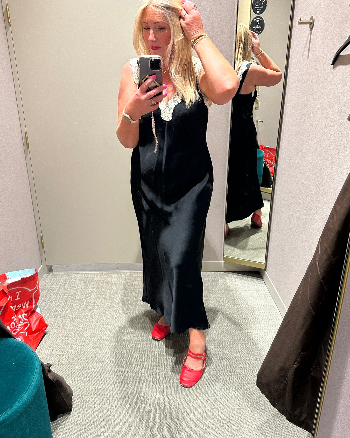 Think I’ve found the perfect date night dress, he will be a lucky man if you wear this one.

Black v neck lace satin midi dress, such a beautiful dress 🖤 timeless and classic.

#LTKuk #LTKsummer #LTKdatenight