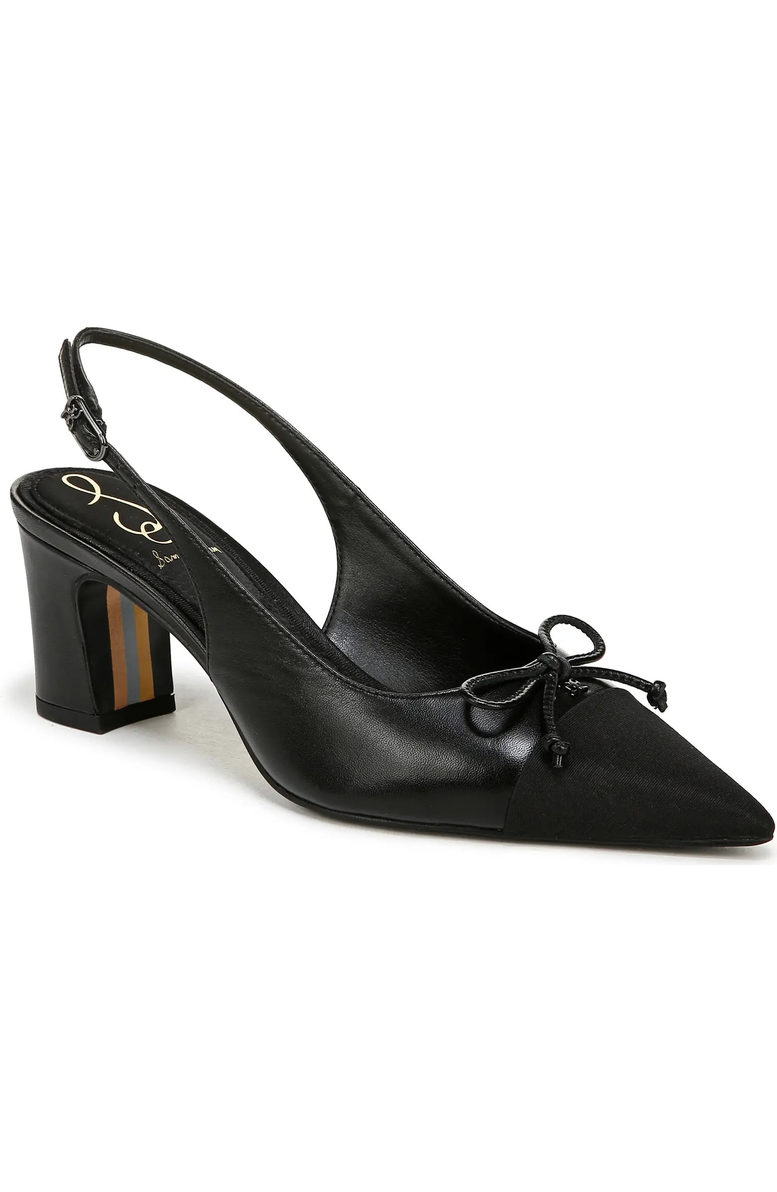 Willette Slingback Pointed Cap Toe Pump (Women) | Nordstrom