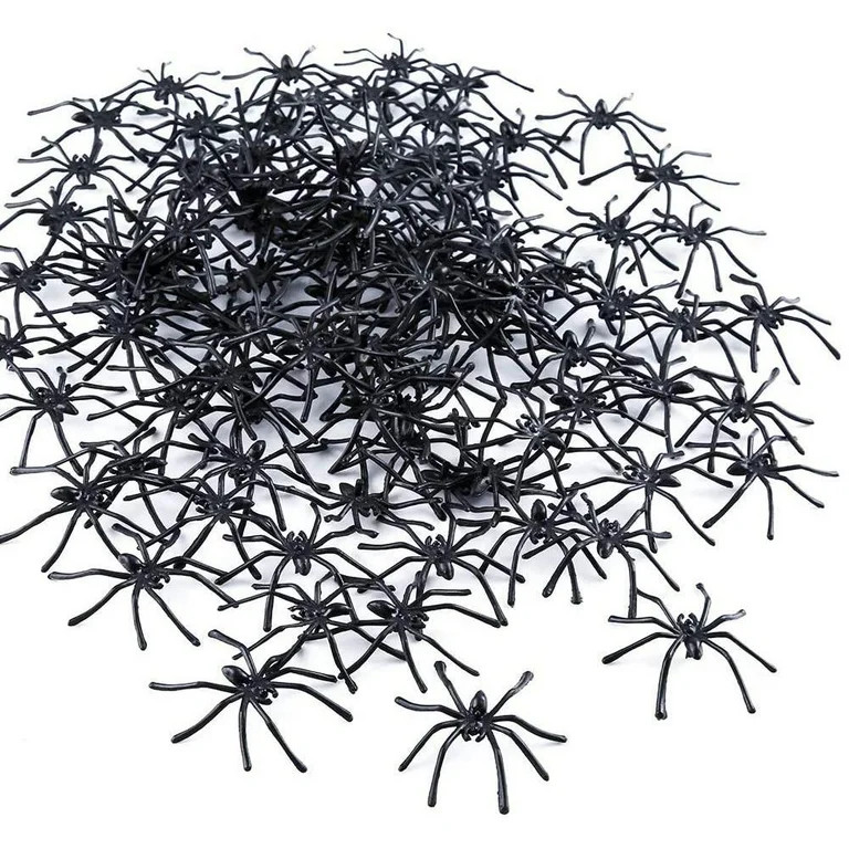 100 Pcs Realistic Spider Plastic Halloween Mini Spiders Joke Toys for Haunted House Halloween Par... | Walmart (US)