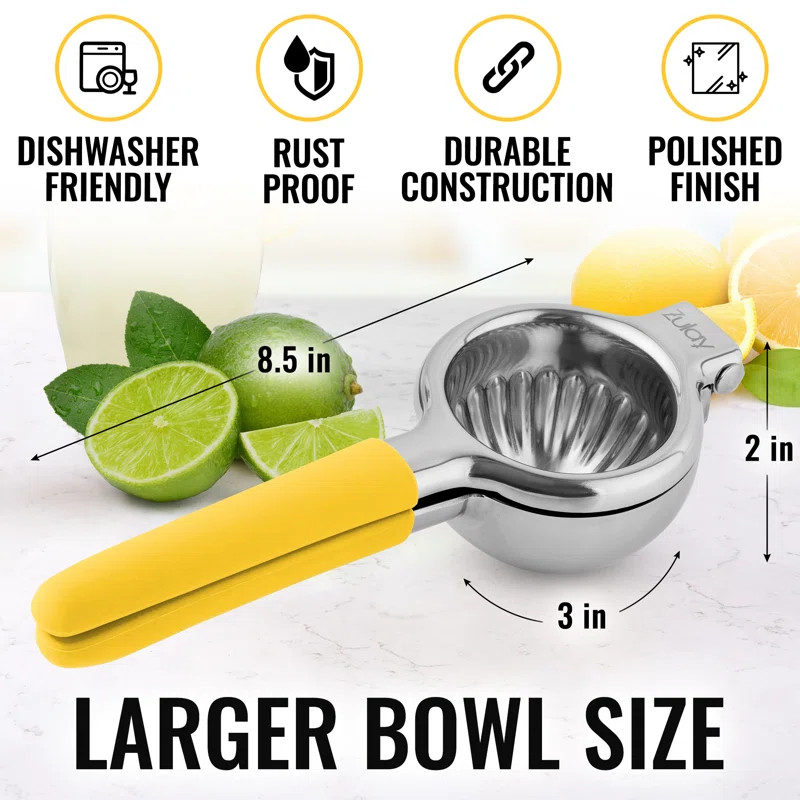 Zulay Kitchen Stainless Steel Manual Citrus Juicer | Wayfair North America