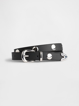 Vegan-Leather Studded Western Belt | Gap Factory
