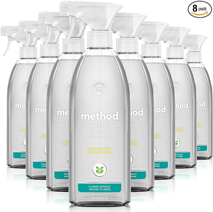 Method Daily Shower Cleaner Spray, & Spray and Walk Away, Eucalyptus Mint Scent, 28 Fl Oz, (Pack ... | Amazon (US)