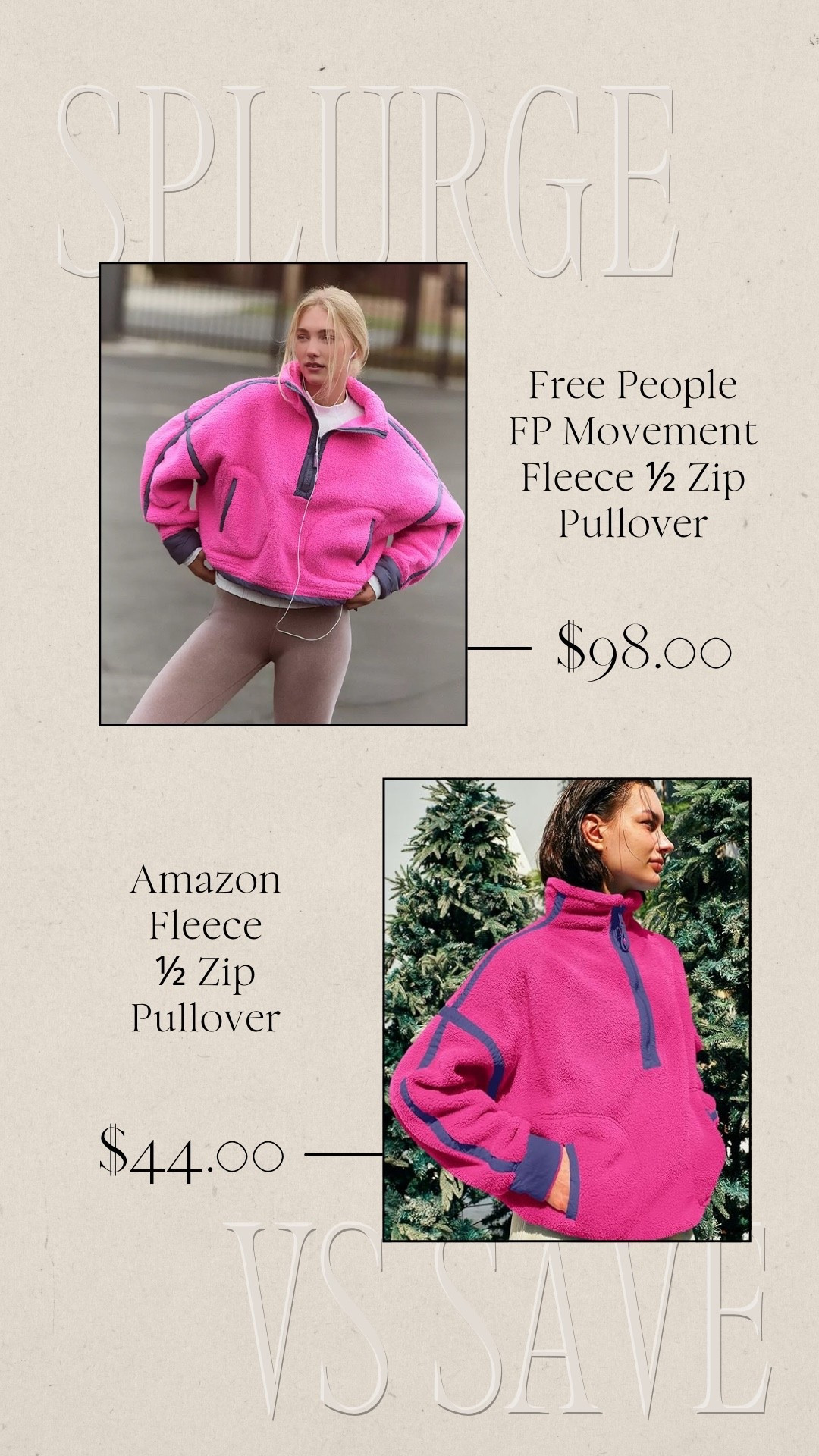 Splurge vs Save Pullover | Save vs Splurge | Free People Look for Less | Sherpa Half Zip | Sherpa Quarter Zip

#LTKSaleAlert #LTKSeasonal #LTKootd