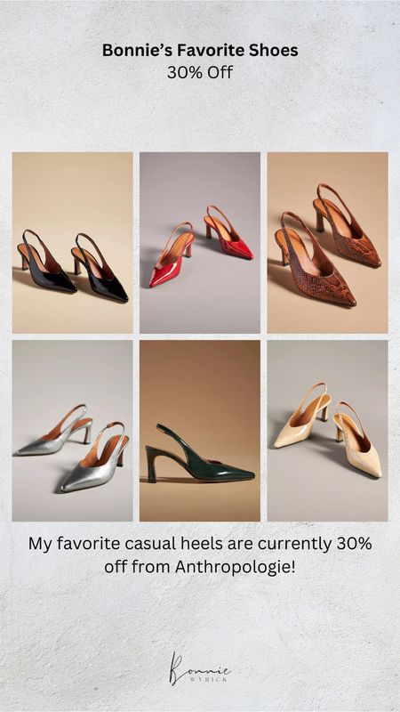 My favorite casual heels are 30% off during Anthropologie’s holiday sale happening now! 🖤 Casual Shoes | Work Shoes | Heels | Pumps | Shoe Sale

#LTKsalealert #LTKCyberWeek #LTKshoecrush