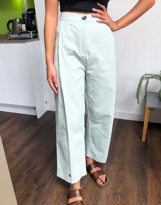 Ghospell tailored peg pants with button detail set | ASOS (Global)