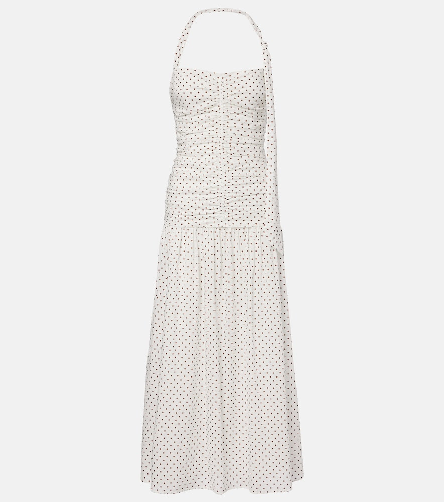Posse Edie polka-dot halterneck midi dress | Mytheresa (UK)