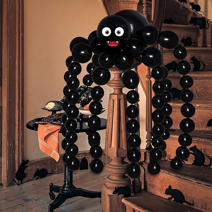Halloween Party Decorations Supplies - Fake Giant Spider Balloons, Hallowmas Props Indoor Decor f... | Amazon (US)