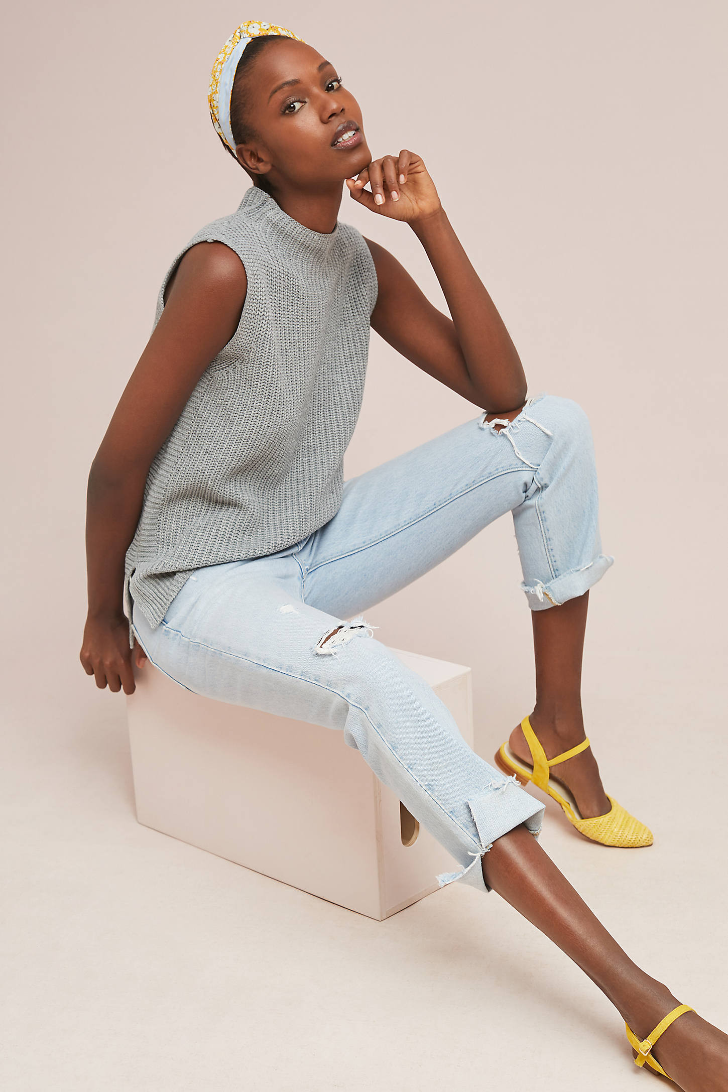 Sleeveless Mock Neck Tunic | Anthropologie (US)