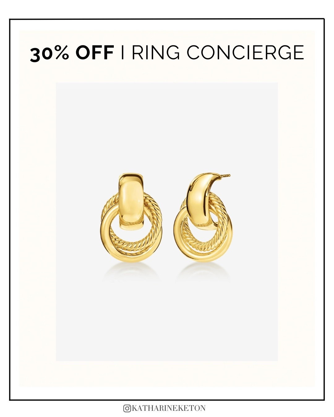 Rope Door Knocker Earrings are on sale - 30% to 50% off fine jewelry at Ring Concierge! 

#LTKCyberWeek