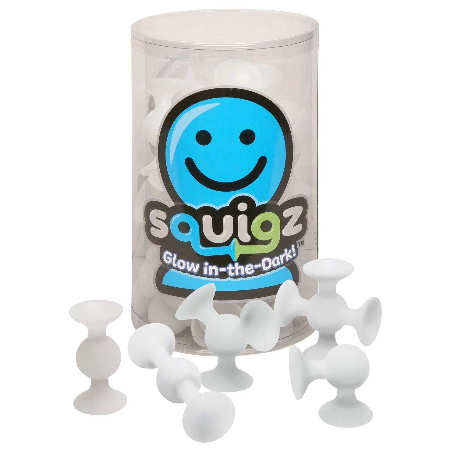 Fat Brain Toys Squigz Glow in The Dark Set - 24 Piece Suction Cup Toys, BPA Free | Walmart (US)