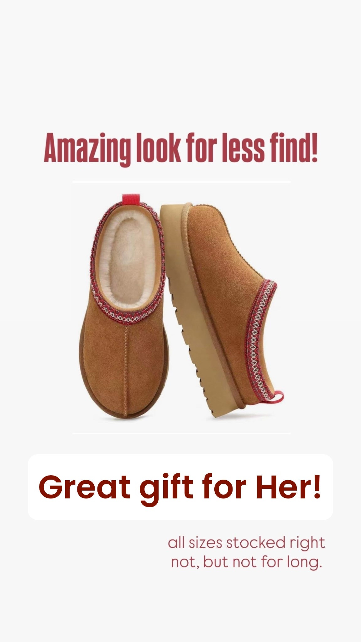 Great gift for Her. 
Amazon slippers look for less!

I’m a size 6.5 and ordered a 7.

#LTKHoliday #LTKSaleAlert #LTKGiftGuide