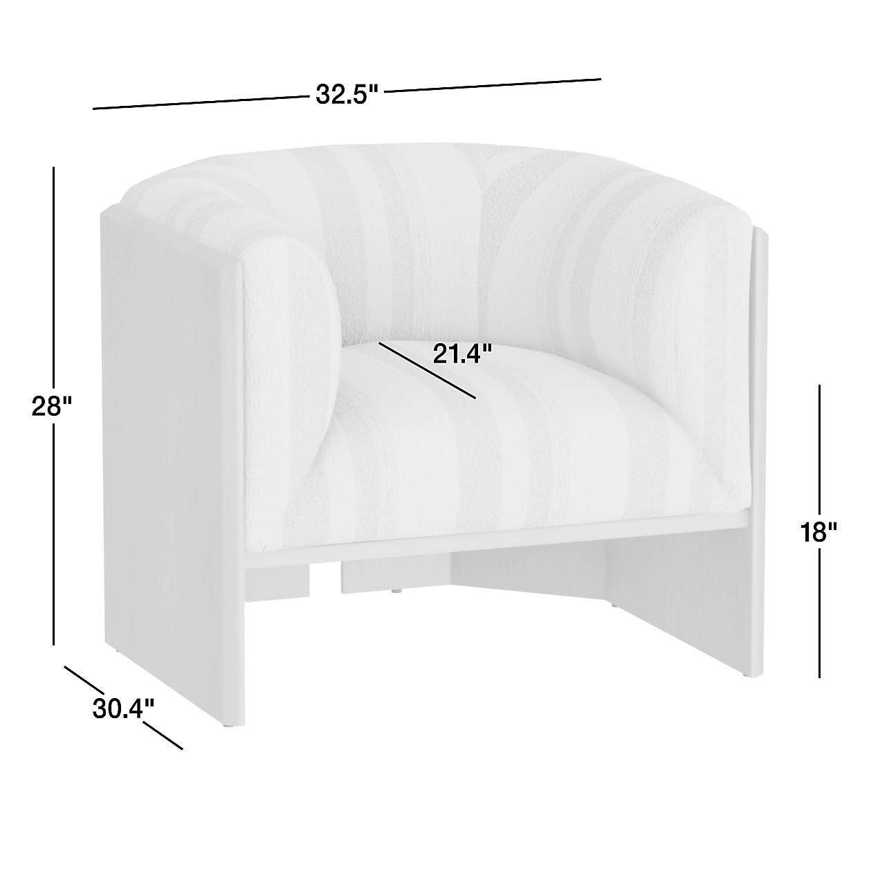 Anvers Striped Accent Chair | Crate & Barrel | Crate & Barrel