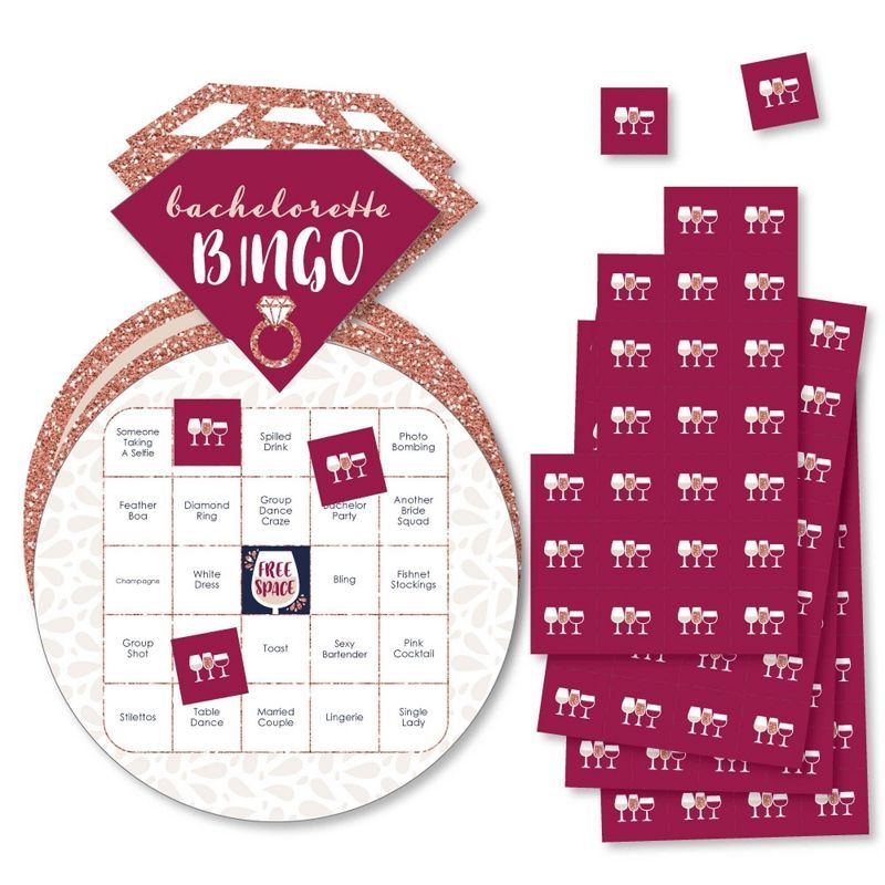 Big Dot of Happiness Vino Before Vows - Bar Bingo Cards and Markers - Winery Bridal Shower or Bac... | Target