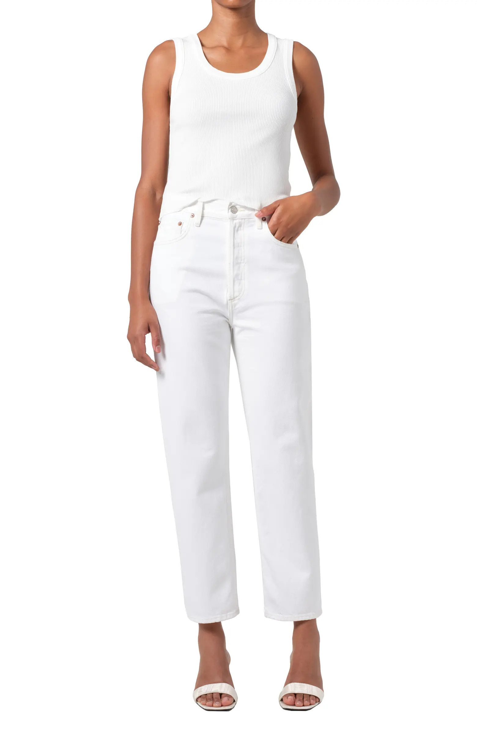 AGOLDE '90s Pinch Waist High Waist Crop Straight Leg Jeans | Nordstrom | Nordstrom