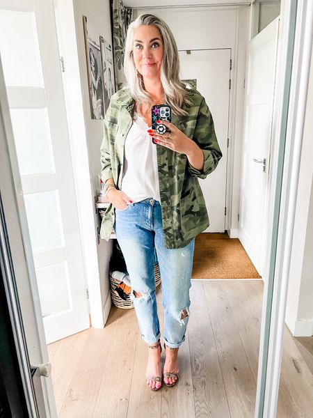 Outfits of the week 

Wearing distressed slim boyfriend jeans (tts), a lace trim satin cami in off-white and a camouflage shacket/jacket (old but I have linked similar). 



#LTKeurope #LTKstyletip #LTKSeasonal