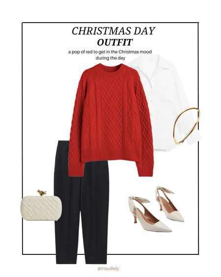 Christmas Day outfit ❤️

Red jumper, Christmas jumper, Christmas outfit, white shirt, cotton shirt, black trousers, suit trousers, white heels, bow heels, white clutch, bottega veneta clutch 

#LTKHoliday #LTKeurope #LTKSeasonal
