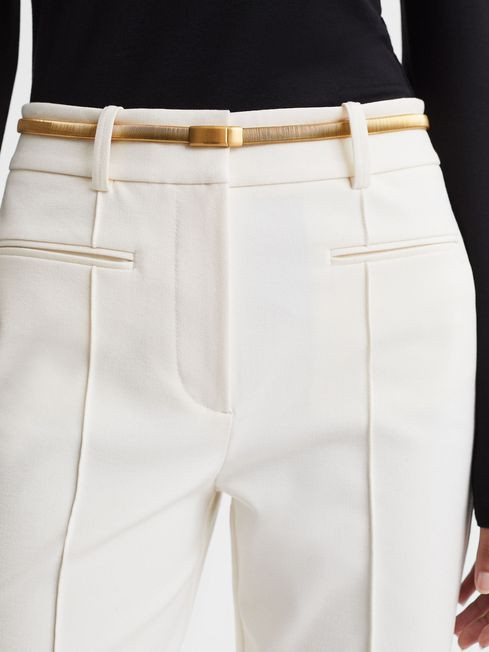 Reiss Gold Ella Elasticated Chain Belt | Reiss US