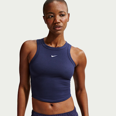 Nike Women's One Fitted Dri-FIT Cropped Tank Top in White, Size: XL | FN2806-100 | Nike (US)