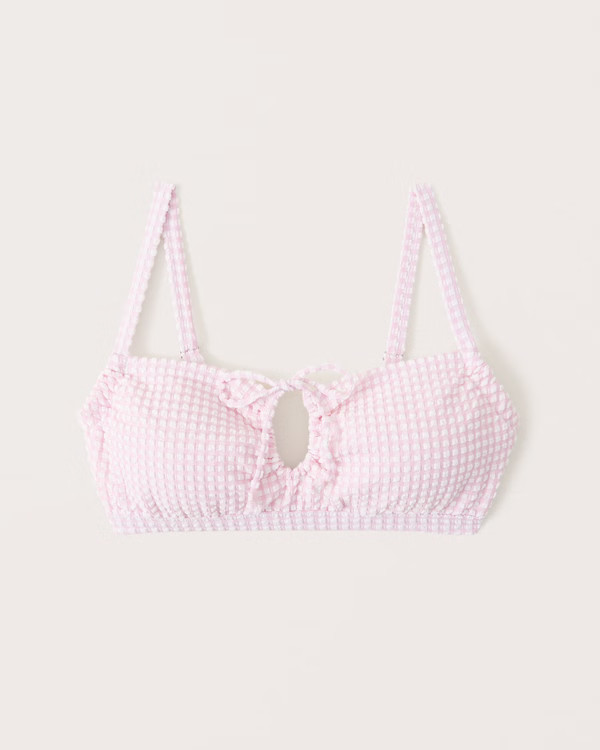 Women's Curve Love Cinched Bralette Swim Top | Women's Swimwear | Abercrombie.com | Abercrombie & Fitch (US)