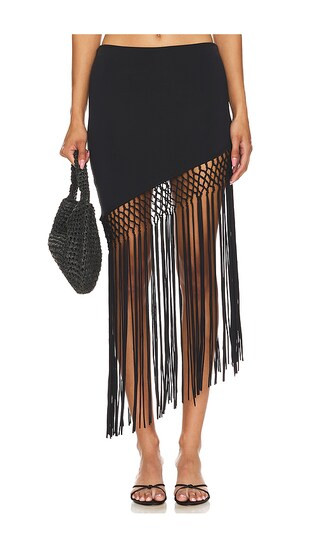 Talula Asymmetric Mini Skirt in Jet | Revolve Clothing (Global)