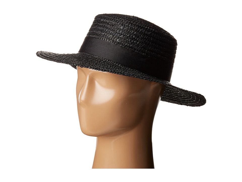 Lack of Color - Spencer Noir Straw Boater (Black) Traditional Hats | Zappos