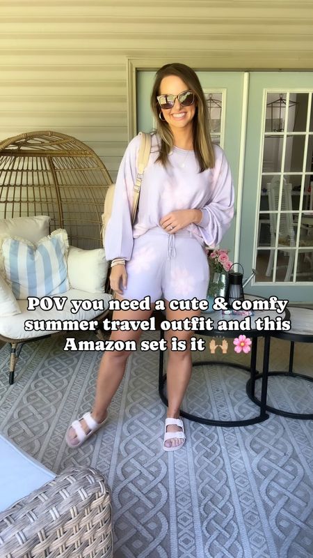The cutest lounge set for pjs or traveling from Amazon!!! Such a soft & comfy 2 piece set for summer. On sale for 38% off + 20% off coupon available! 

Amazon finds: travel outfit, daisy pajamas, Summer outfit, mom fashion, slip on slide sandals, stackable bracelets, Amazon jewelry, daily gold necklace, quilted puffer bag backpack, trendy bag

#LTKxWalmart #LTKSaleAlert #LTKFindsUnder50