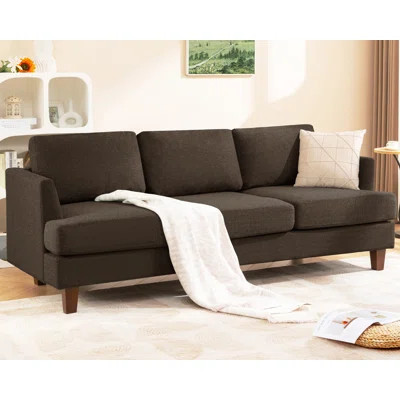 3 Seater Sofa 89" Upholstered Sofa Couch with Square Arm for Living Room | Wayfair North America