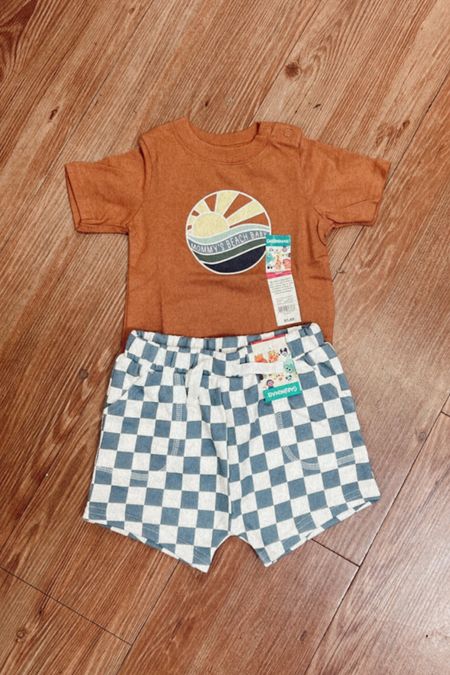 Baby boy summer outfit! Blue checkered shorts and mommy’s beach baby onesie top. Only $5.50 for each! 

#LTKbaby #LTKSeasonal #LTKunder50
