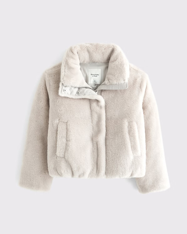 Women's Faux Fur Puffer | Women's Coats & Jackets | Abercrombie.com | Abercrombie & Fitch (US)