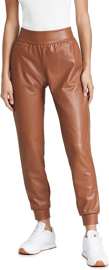 commando Women's Faux Leather Joggers, Cocoa, Brown, XS at Amazon Women’s Clothing store | Amazon (US)