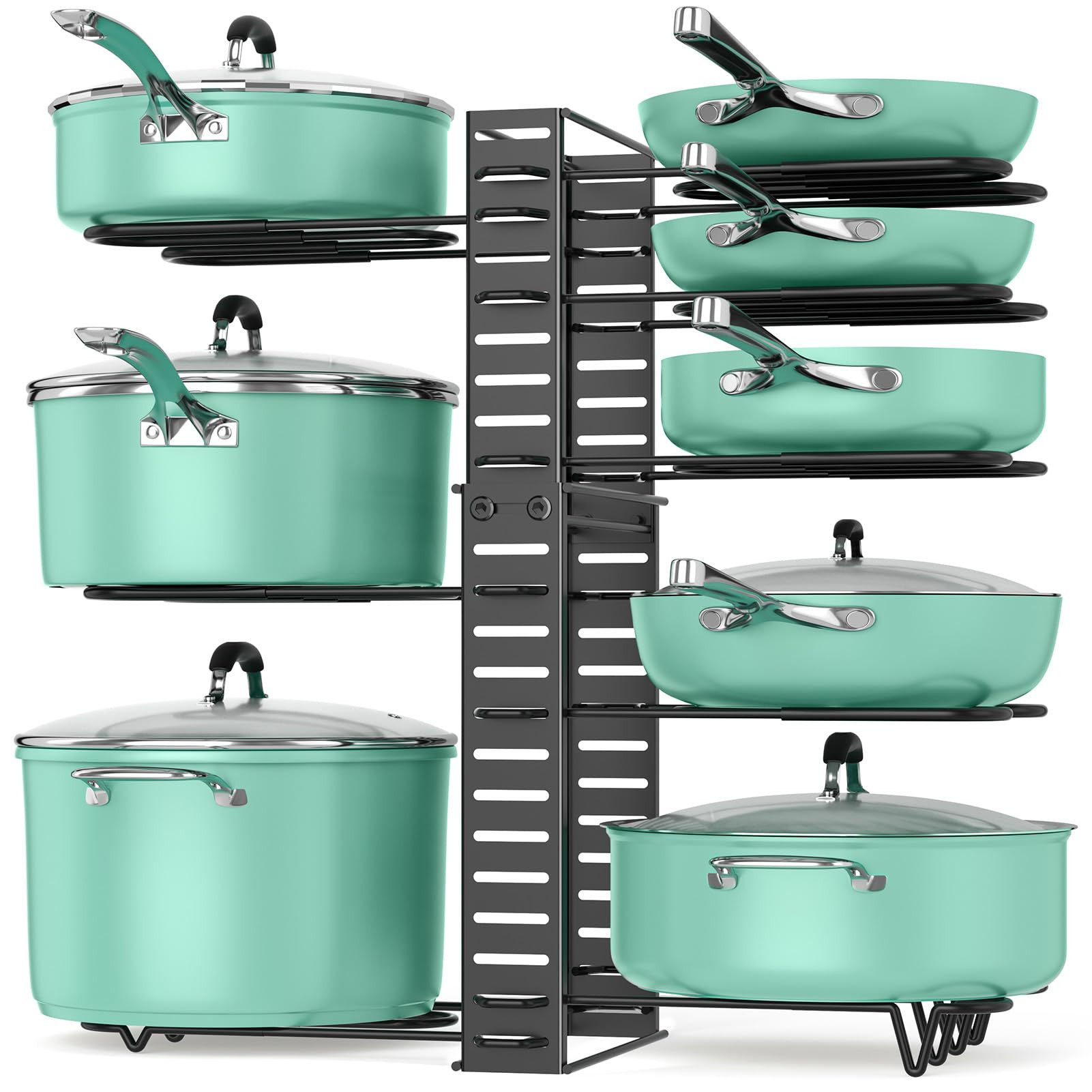 ORDORA Pots and Pans Organizer under Cabinet, 8 Tier Pot Organizers Rack Expandable 11.65" to 19.... | Amazon (US)