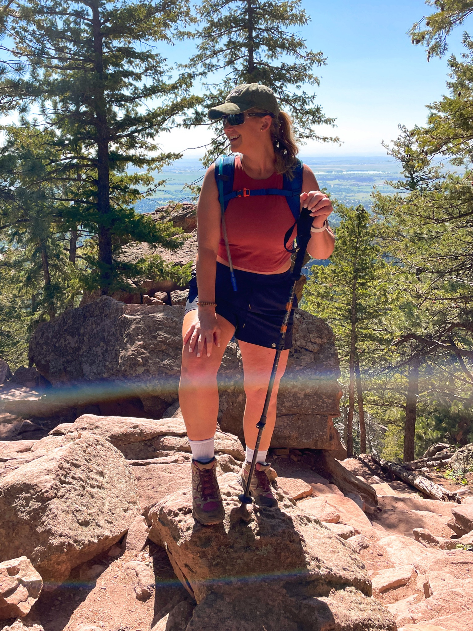 Hiking OOTD, hiking boots, hiking poles, hydration backpack, hiking gear, 

#LTKFitness #LTKtravel #LTKcurves