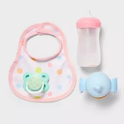 Baby Doll Magic Sippy Cup & Bottle Play Set - Gigglescape™: Includes Bib, Pacifier, Plastic Dol... | Target