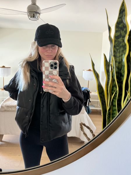 All black active wear from my fave atheisure brands: alo yoga and Lululemon 

Faux leather | vest | puffy vest | puffer vest | teddy hat | trucker hat | Sherpa | ball cap | baseball hat | leggings | sweatshirt | travel outfit | mom outfit | carpool outfit | gym look | vacay style 

#LTKtravel #LTKfitness #LTKSeasonal